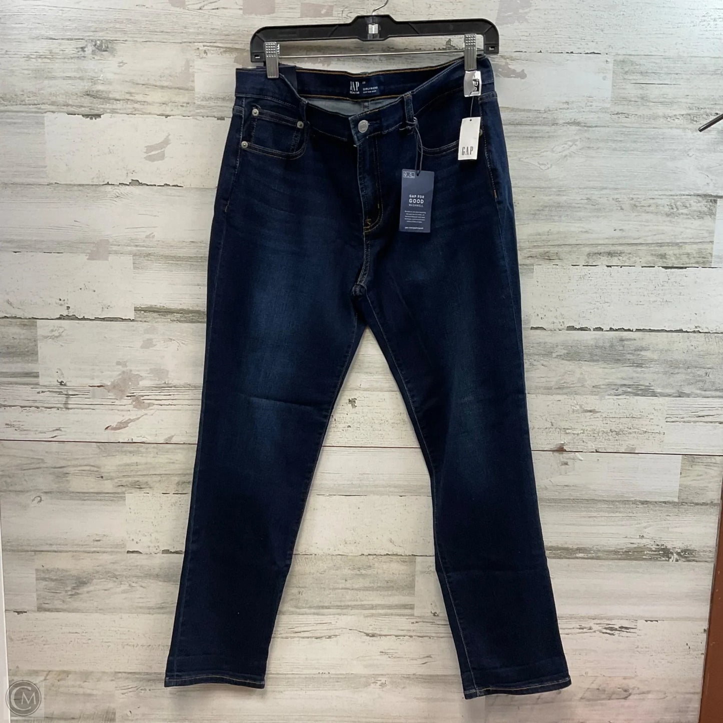 Jeans Straight By Gap In Blue Denim, Size: 8