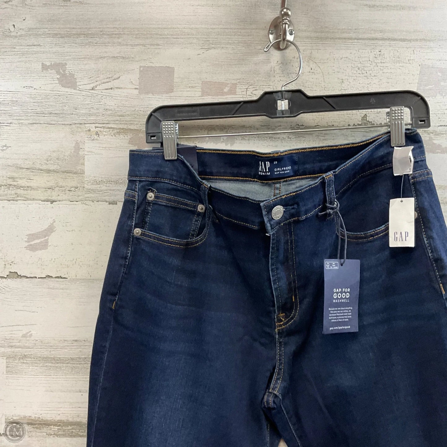 Jeans Straight By Gap In Blue Denim, Size: 8