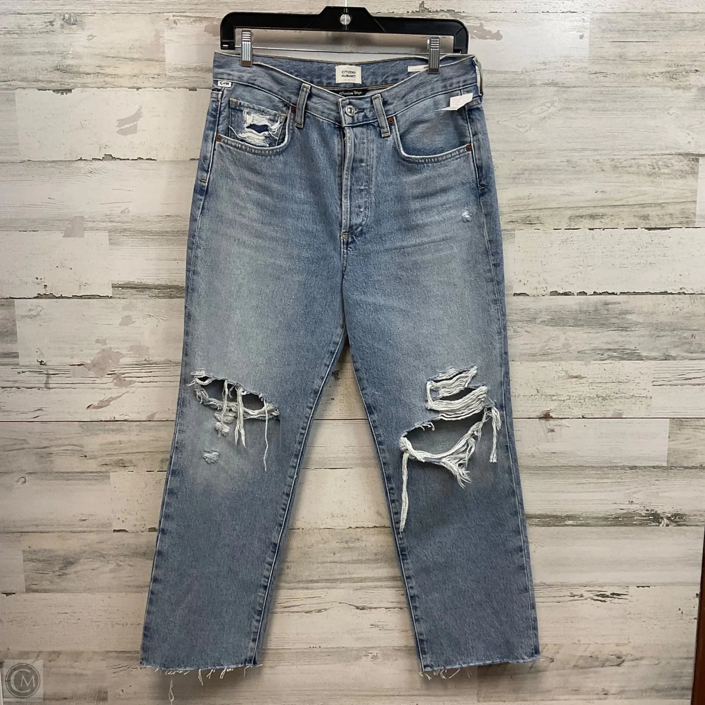 Jeans Cropped By Citizens Of Humanity In Blue Denim, Size: 2