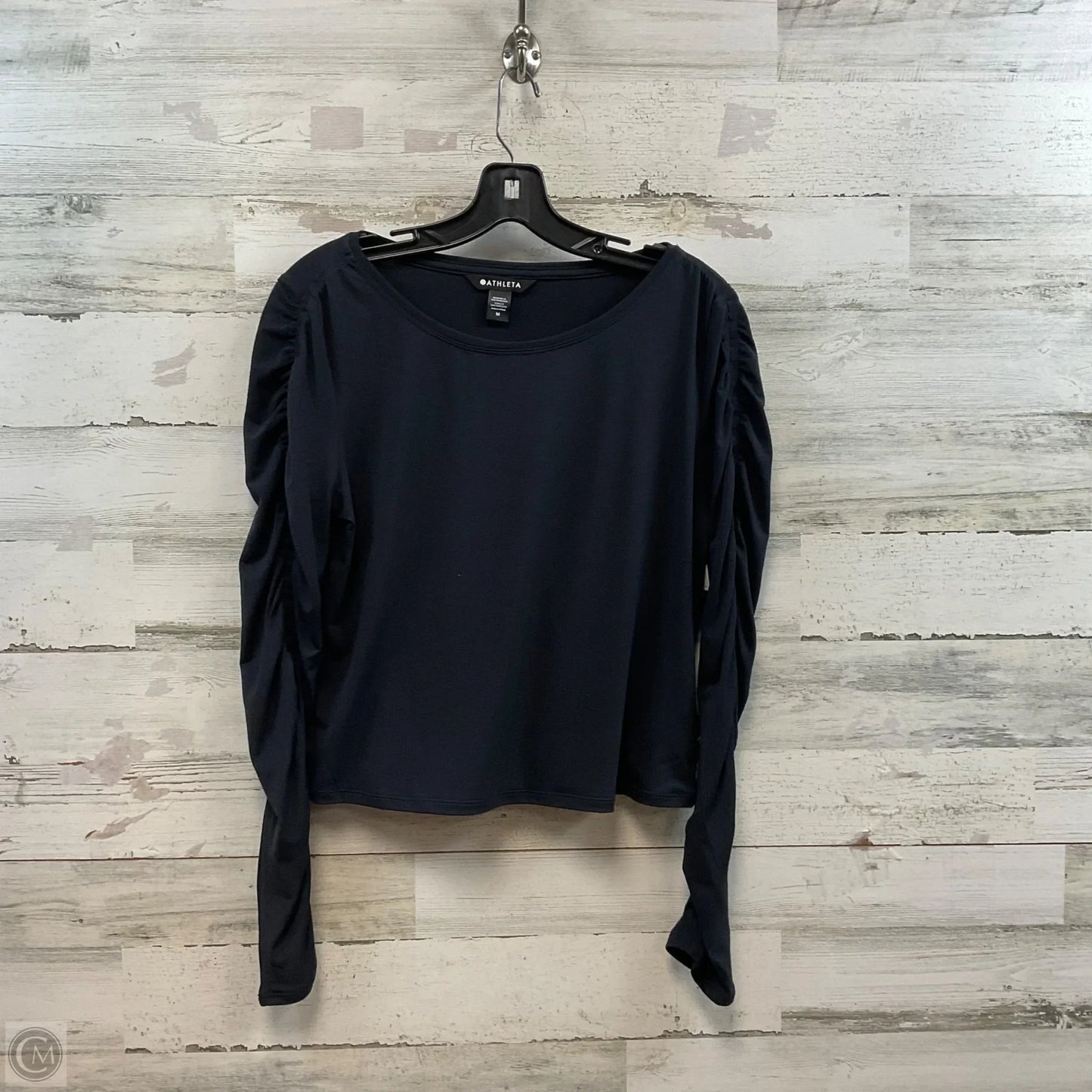 Top Long Sleeve By Athleta In Black, Size: M