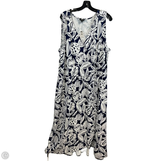 Dress Casual Maxi By Talbots In Blue, Size: 2x