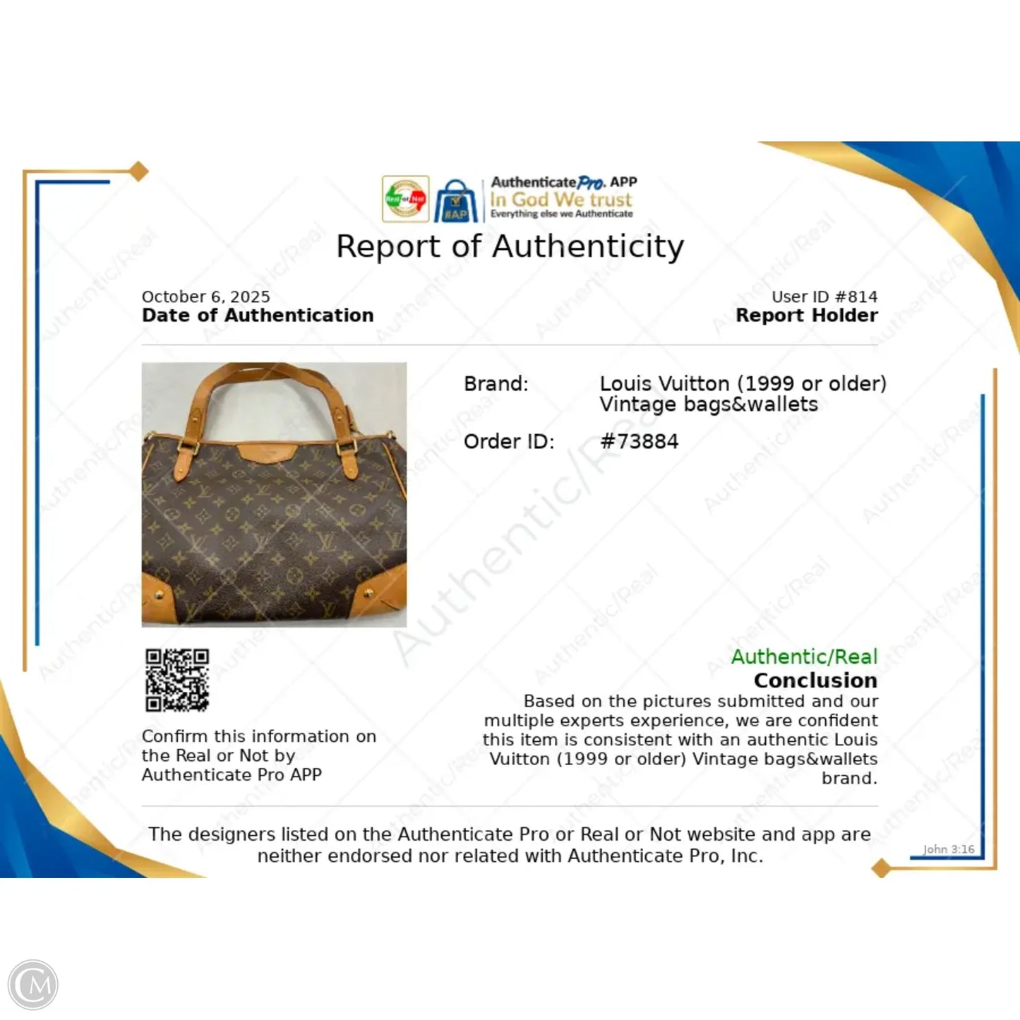 Handbag Luxury Designer By Louis Vuitton, Size: Large