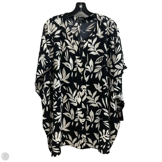 Top Short Sleeve By Spin In Black, Size: 2x