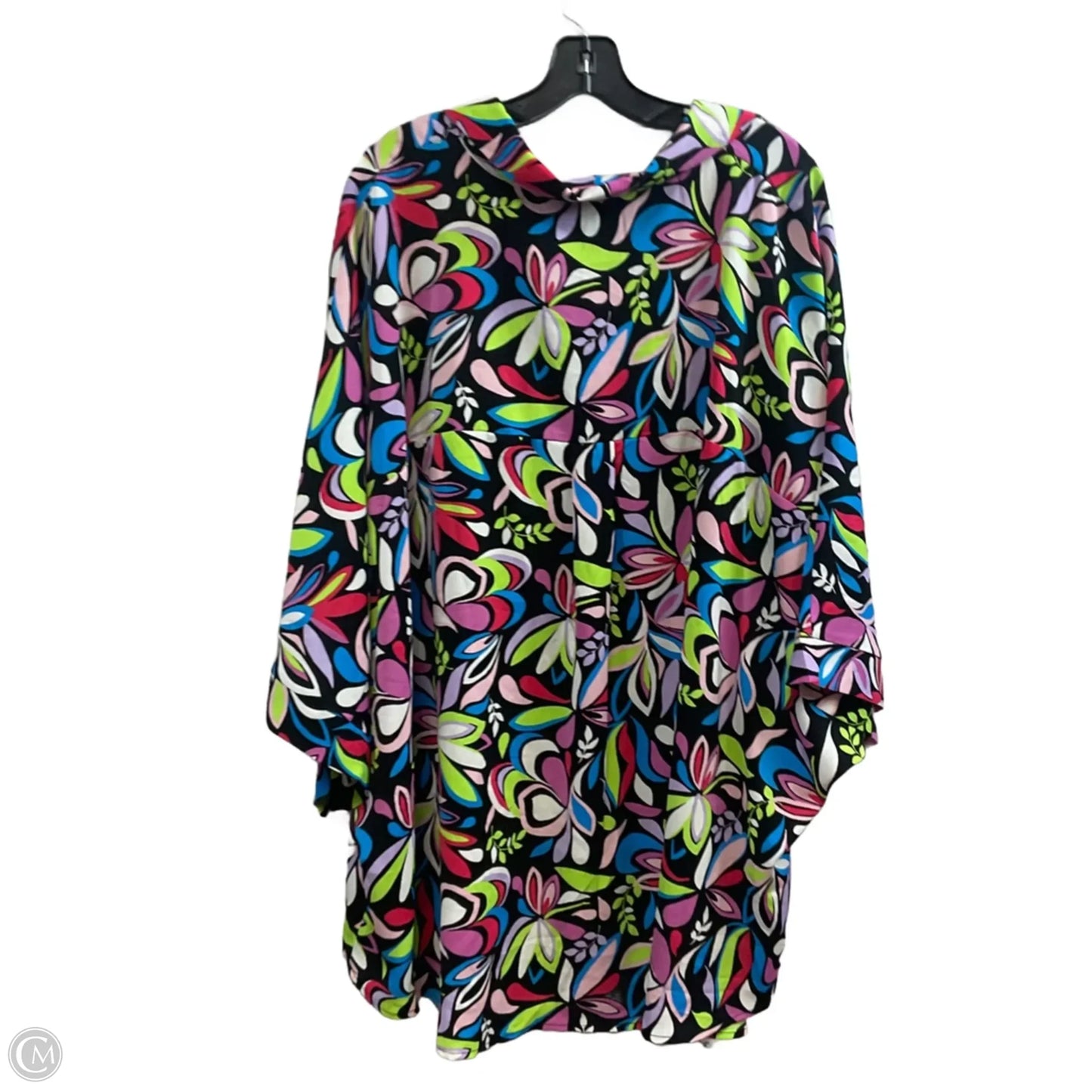 Blouse Short Sleeve By Emily Wonder In Black, Size: 2x / 3x