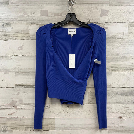 Top Long Sleeve By Pink Rose In Blue, Size: S