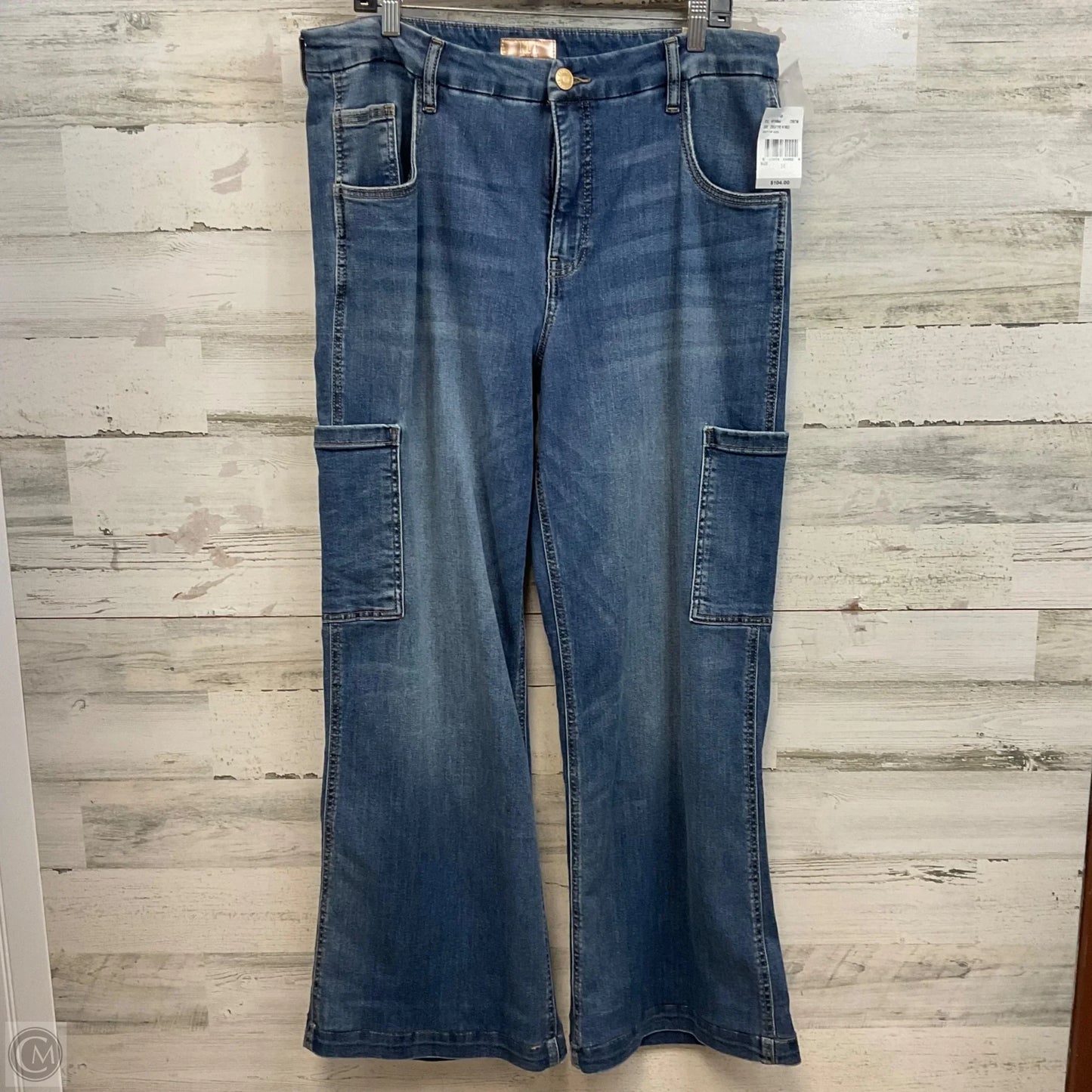 Jeans Wide Leg By Kut In Blue Denim, Size: 14