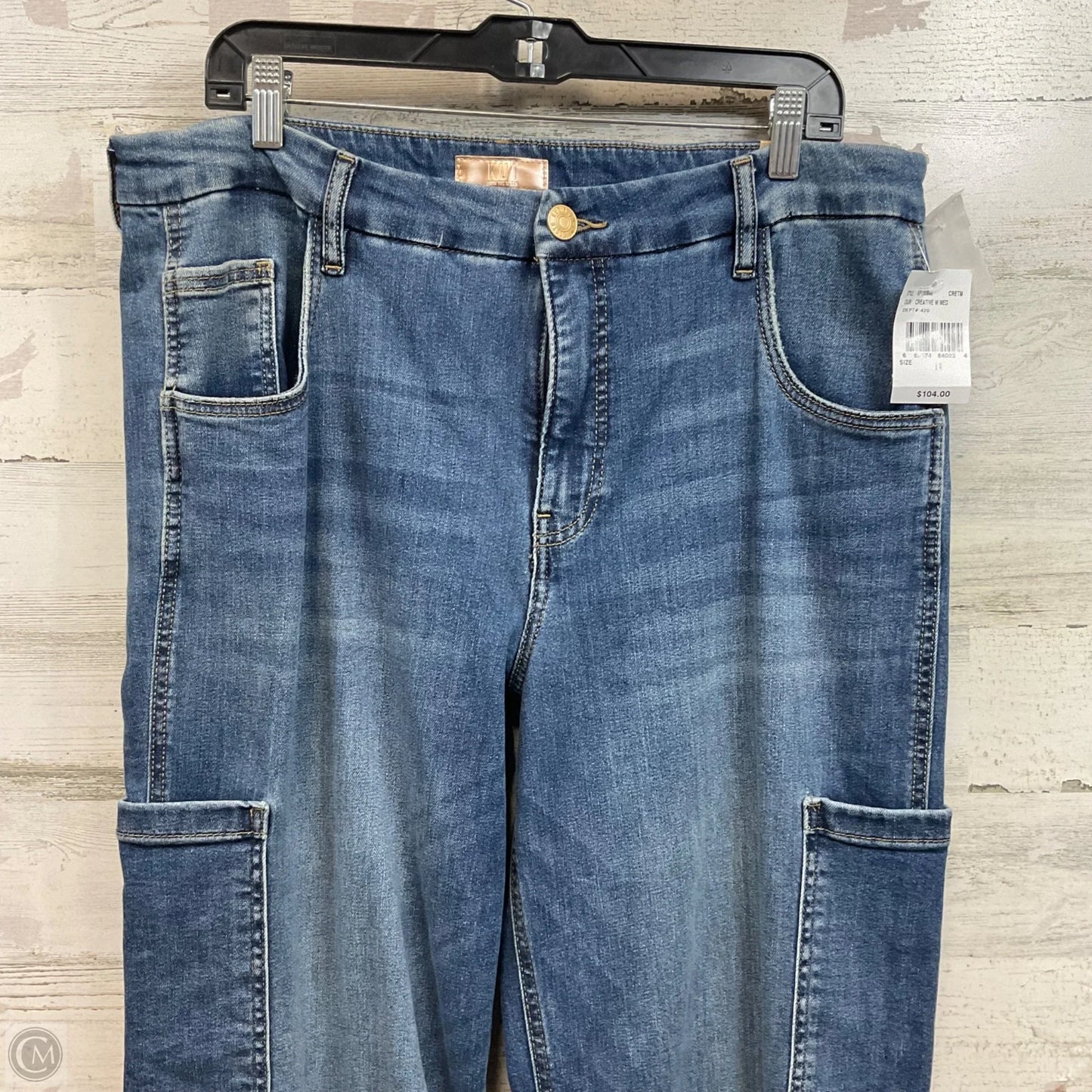 Jeans Wide Leg By Kut In Blue Denim, Size: 14