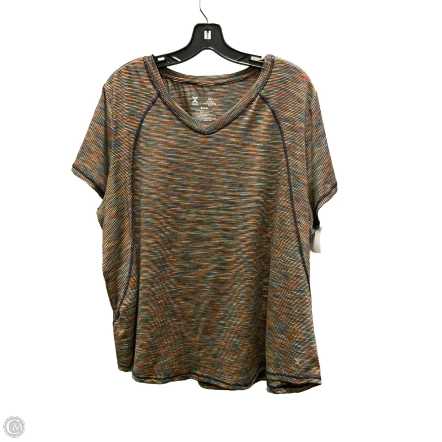 Athletic Top Short Sleeve By Xersion In Black, Size: 1x