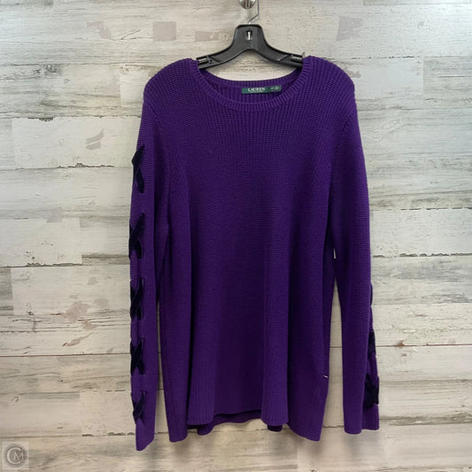 Sweater By Lauren By Ralph Lauren In Purple, Size: 2x