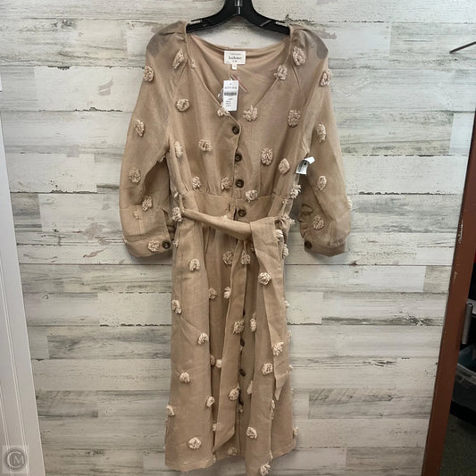 Dress Casual Midi By Bohme In Brown, Size: M