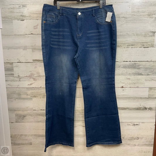 Jeans Wide Leg By Cme In Blue Denim, Size: 2x