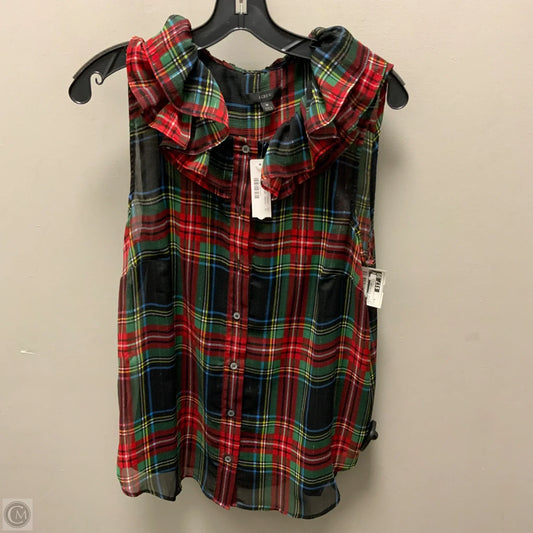 Blouse Sleeveless By J. Crew In Red, Size: M