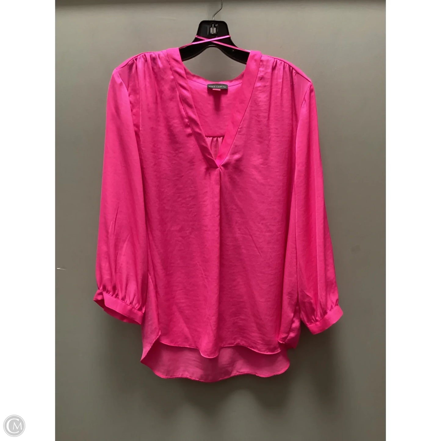 Blouse 3/4 Sleeve By Vince Camuto In Pink, Size: Xl