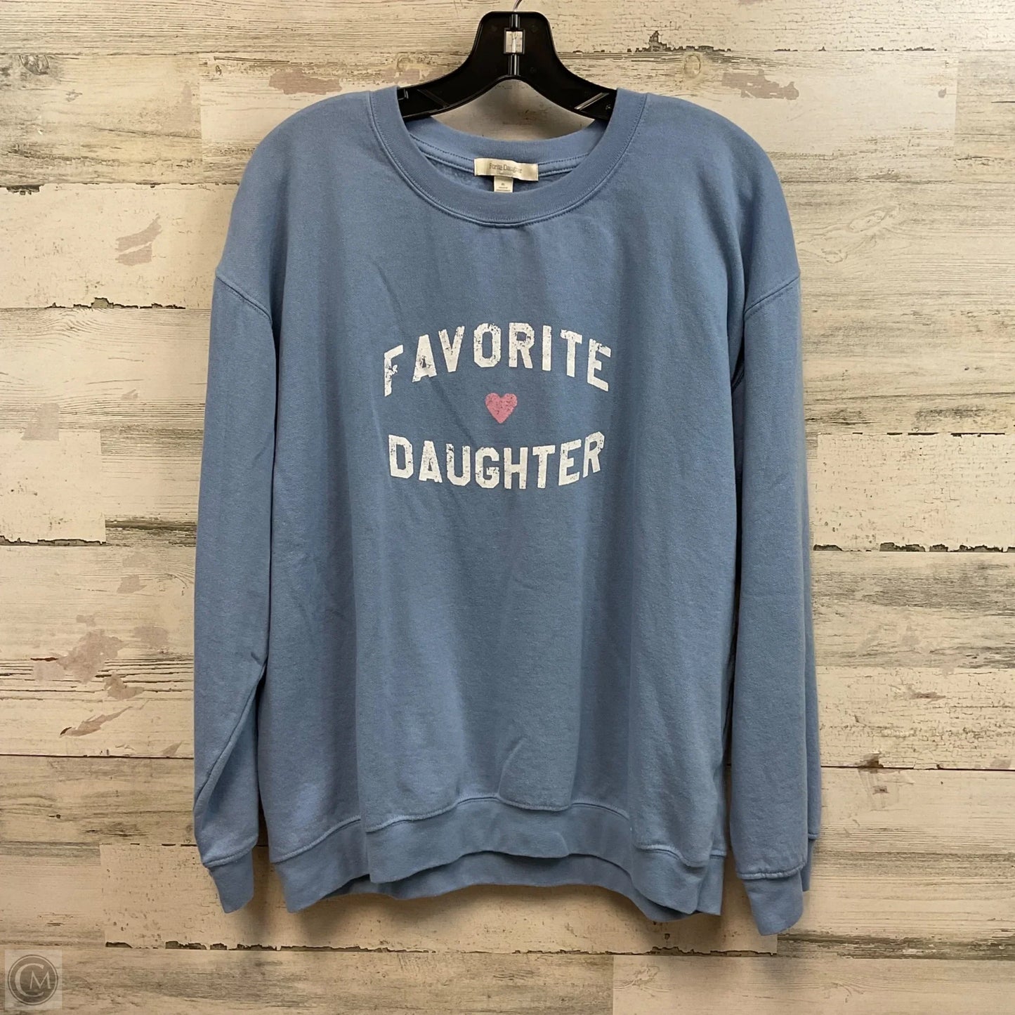 Sweatshirt Crewneck By Favorite Daughter In Blue, Size: Xl