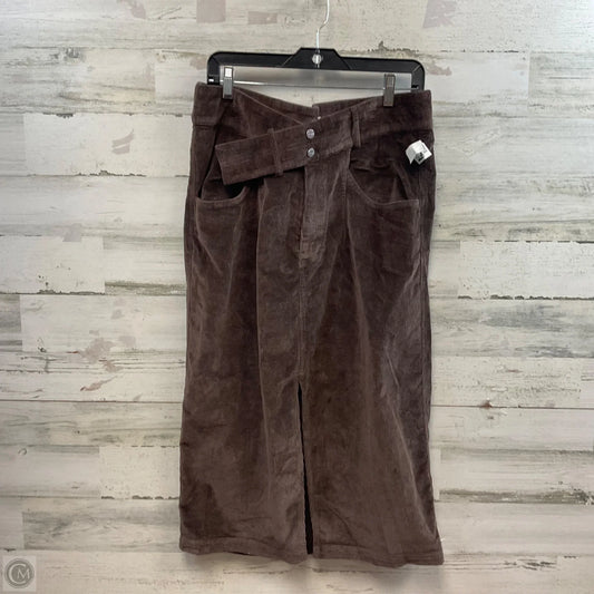 Skirt Midi By Pilcro In Brown, Size: 14