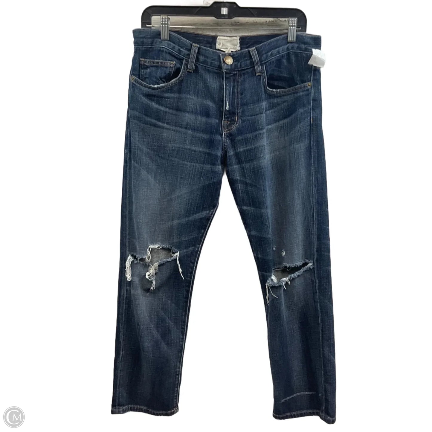 Jeans Boyfriend By Current/elliott In Blue Denim, Size: 4
