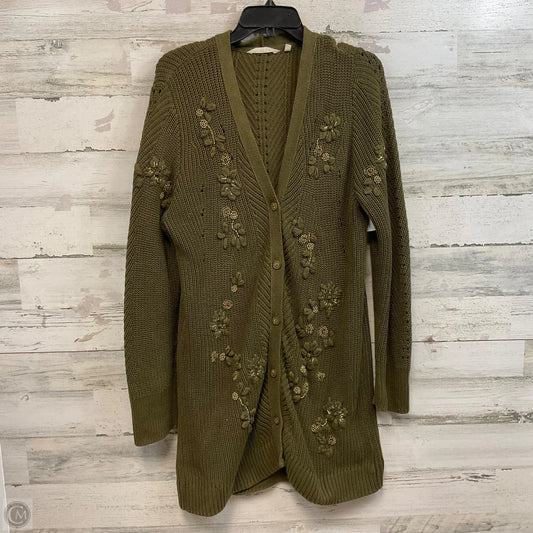 Sweater Cardigan By Soft Surroundings In Green, Size: L
