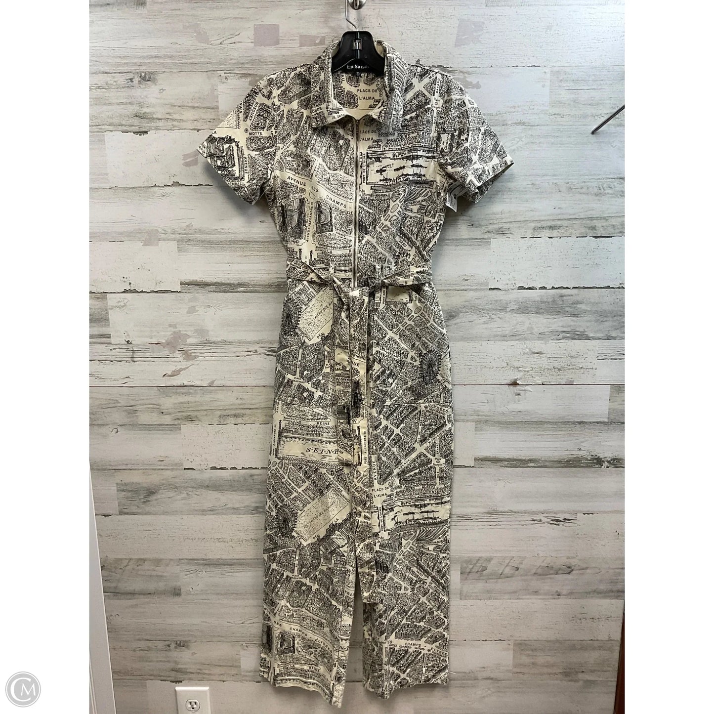 Jumpsuit By En Saison In Black & Cream, Size: Xs