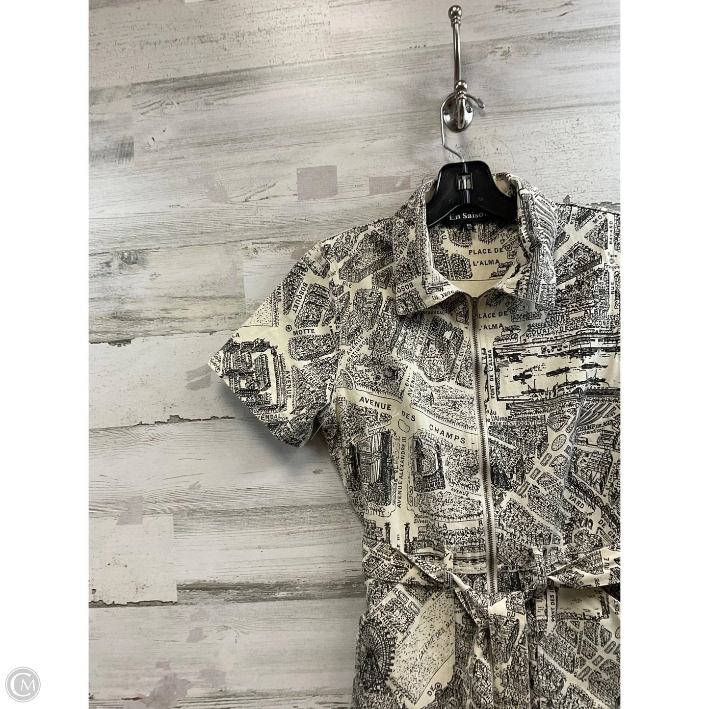 Jumpsuit By En Saison In Black & Cream, Size: Xs