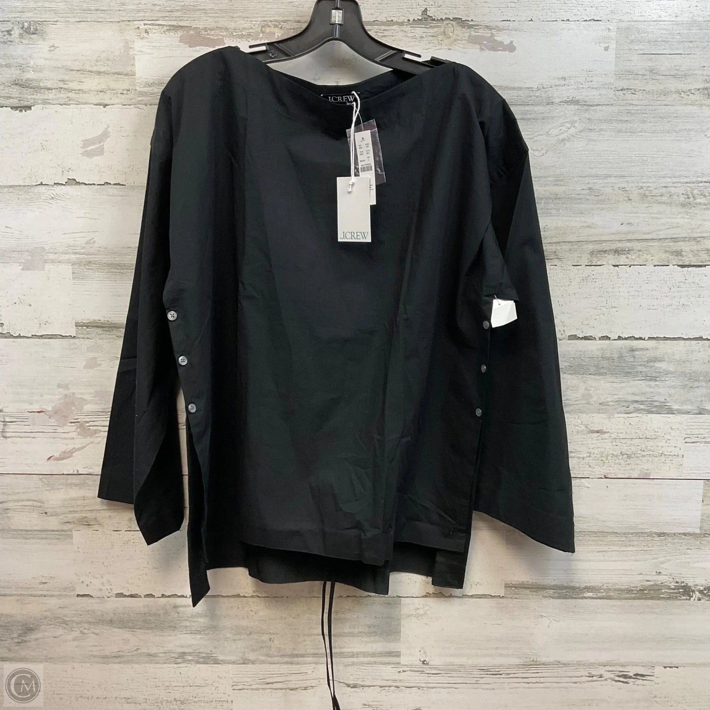 Blouse Long Sleeve By J. Crew In Black, Size: L