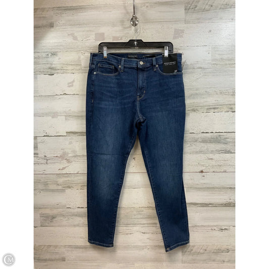 Jeans Straight By Banana Republic In Blue Denim, Size: 14