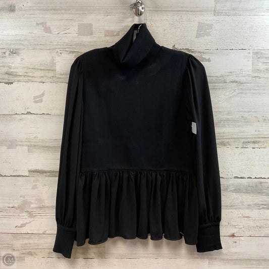 Blouse Long Sleeve By Ann Taylor In Black, Size: S