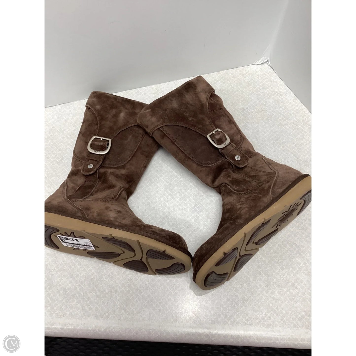 Boots Knee Flats By Ugg In Brown, Size: 7