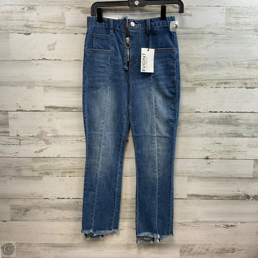 Jeans Straight By EVIDNT In Blue Denim, Size: 0