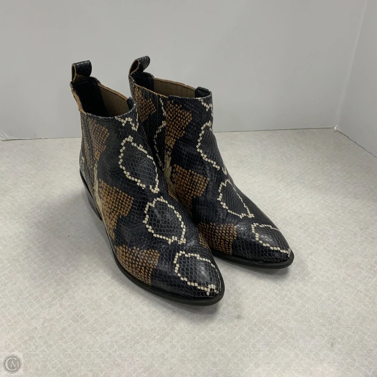 Boots Ankle Heels By Crown Vintage In Black, Size: 9.5