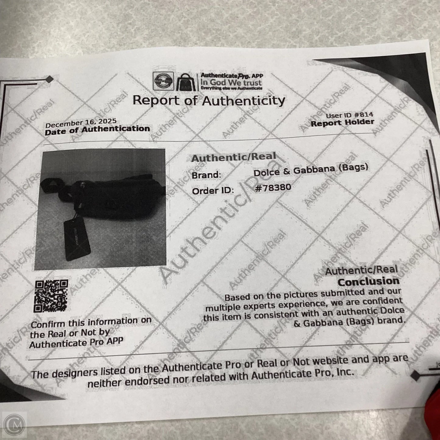 Belt Bag Luxury Designer By Dolce And Gabbana, Size: Small