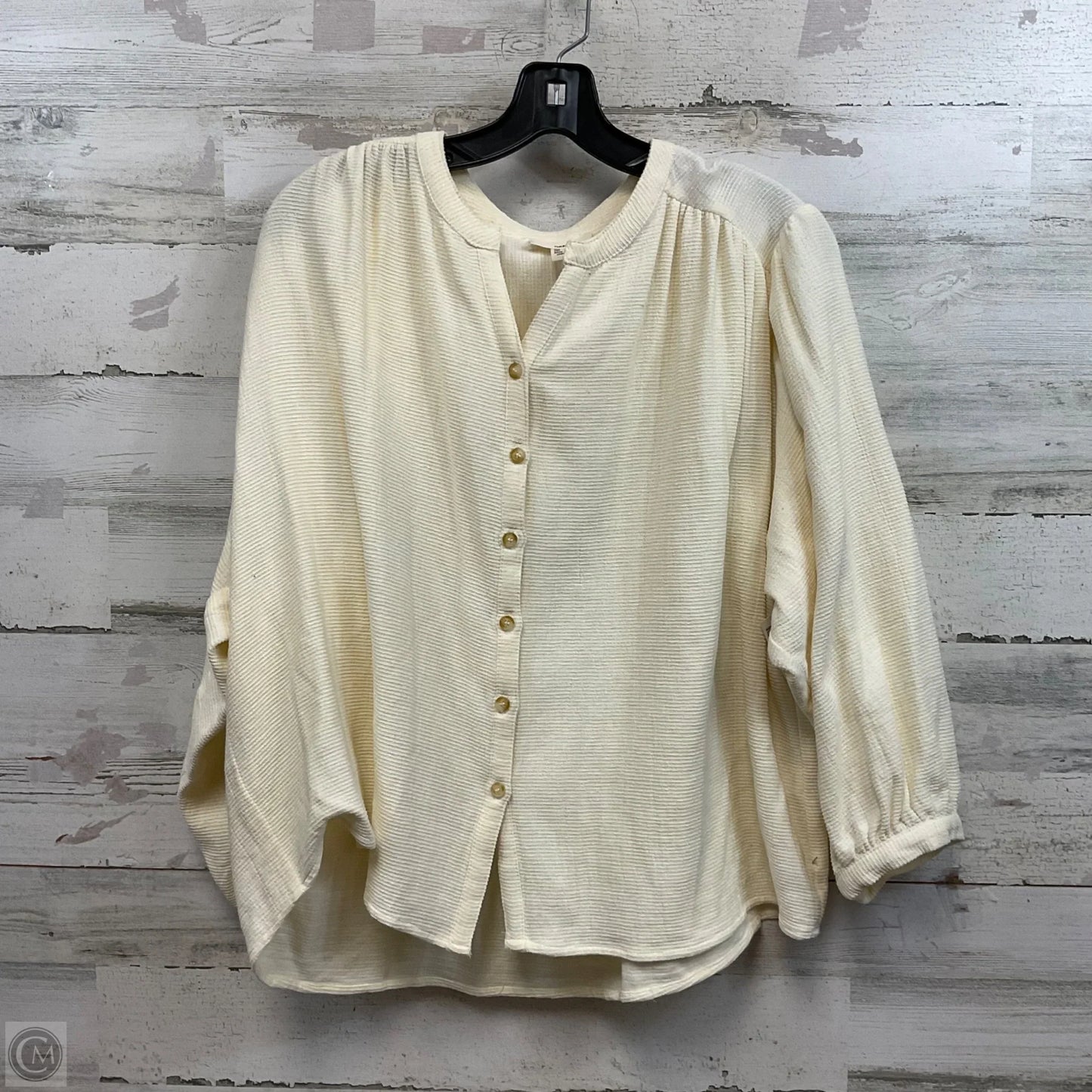 Top Long Sleeve By The Korner In Cream, Size: S