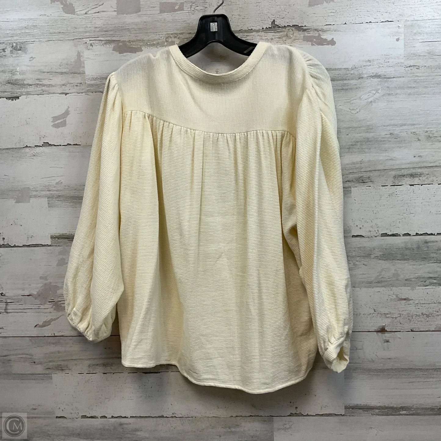 Top Long Sleeve By The Korner In Cream, Size: S