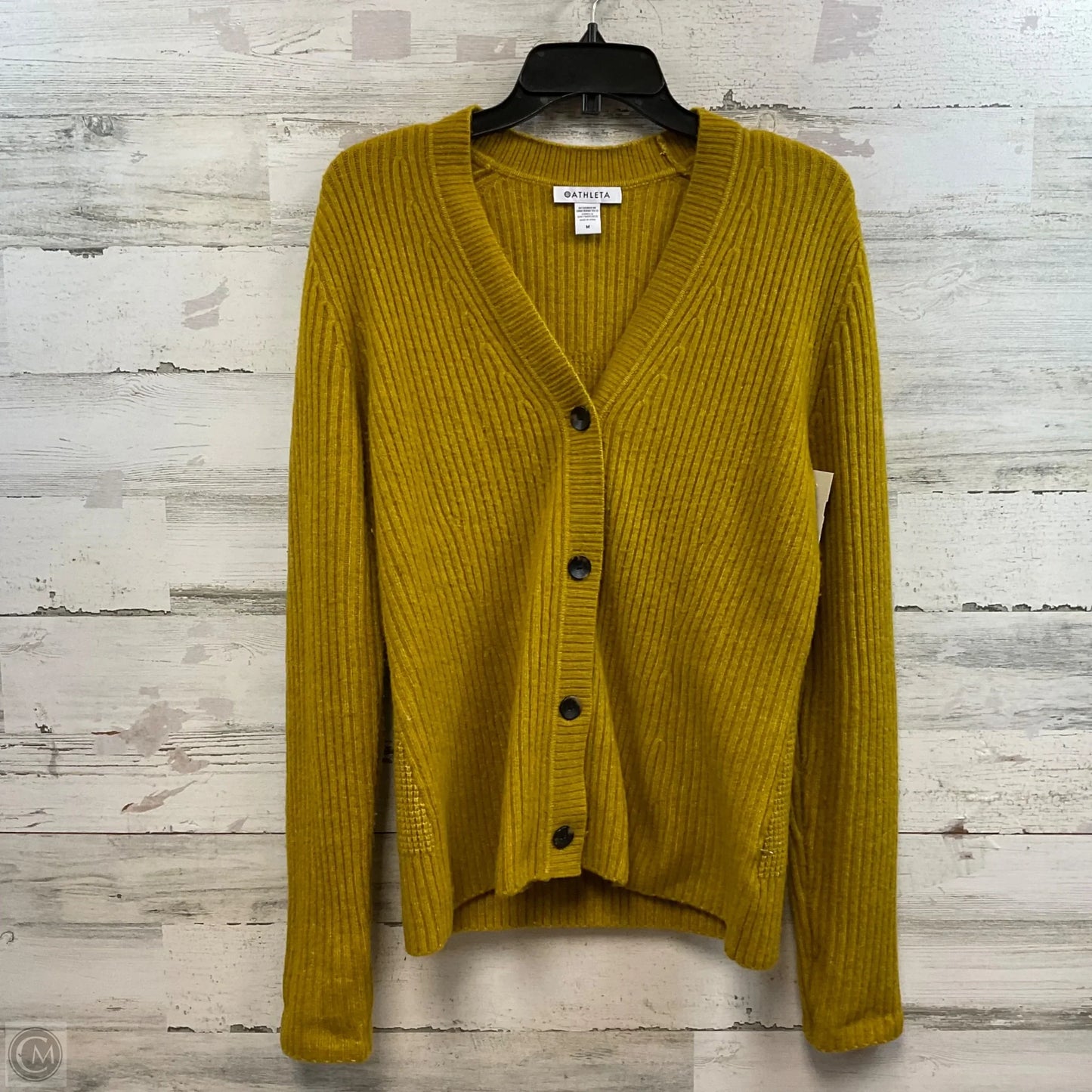 Sweater Cardigan By Athleta In Chartreuse , Size: M