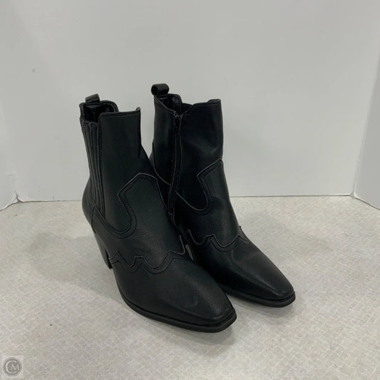 Boots Ankle Heels By Dv In Black, Size: 9