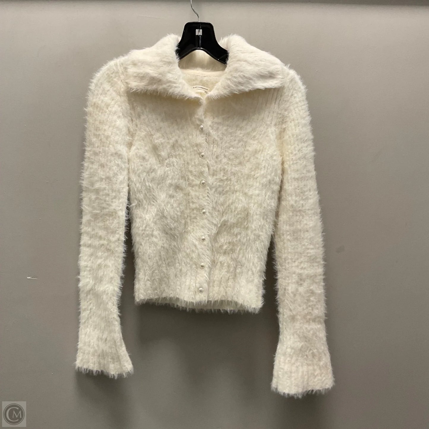 Sweater Cardigan By Anthropologie In White, Size: S