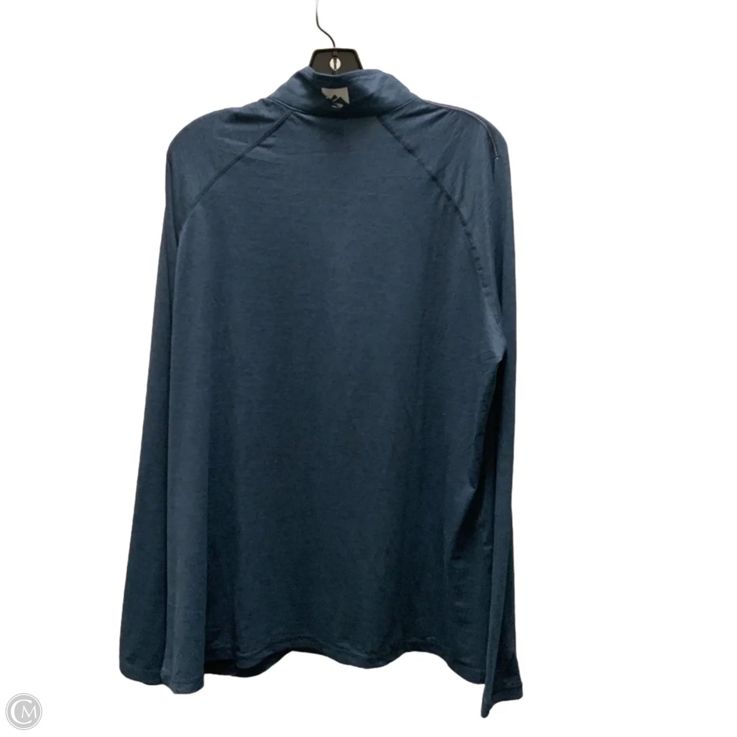 Athletic Top Long Sleeve Collar By Storm Creek In Blue, Size: 2x