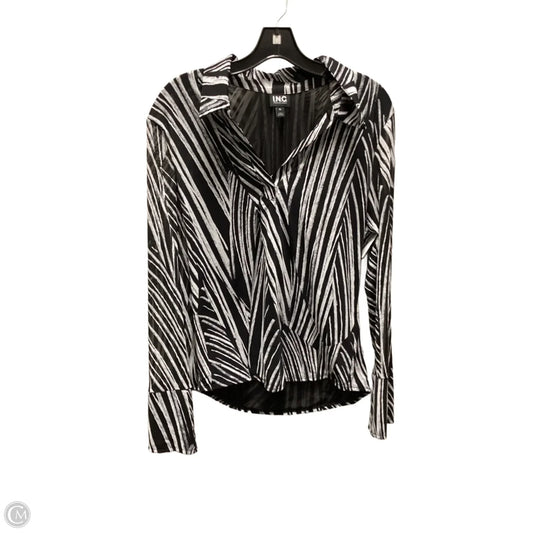 Blouse Long Sleeve By Inc In Black, Size: Xl