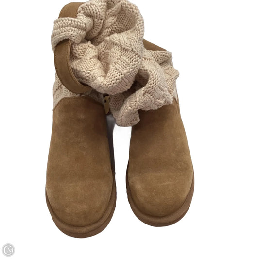 Boots Mid-calf Flats By Ugg In Brown, Size: 8