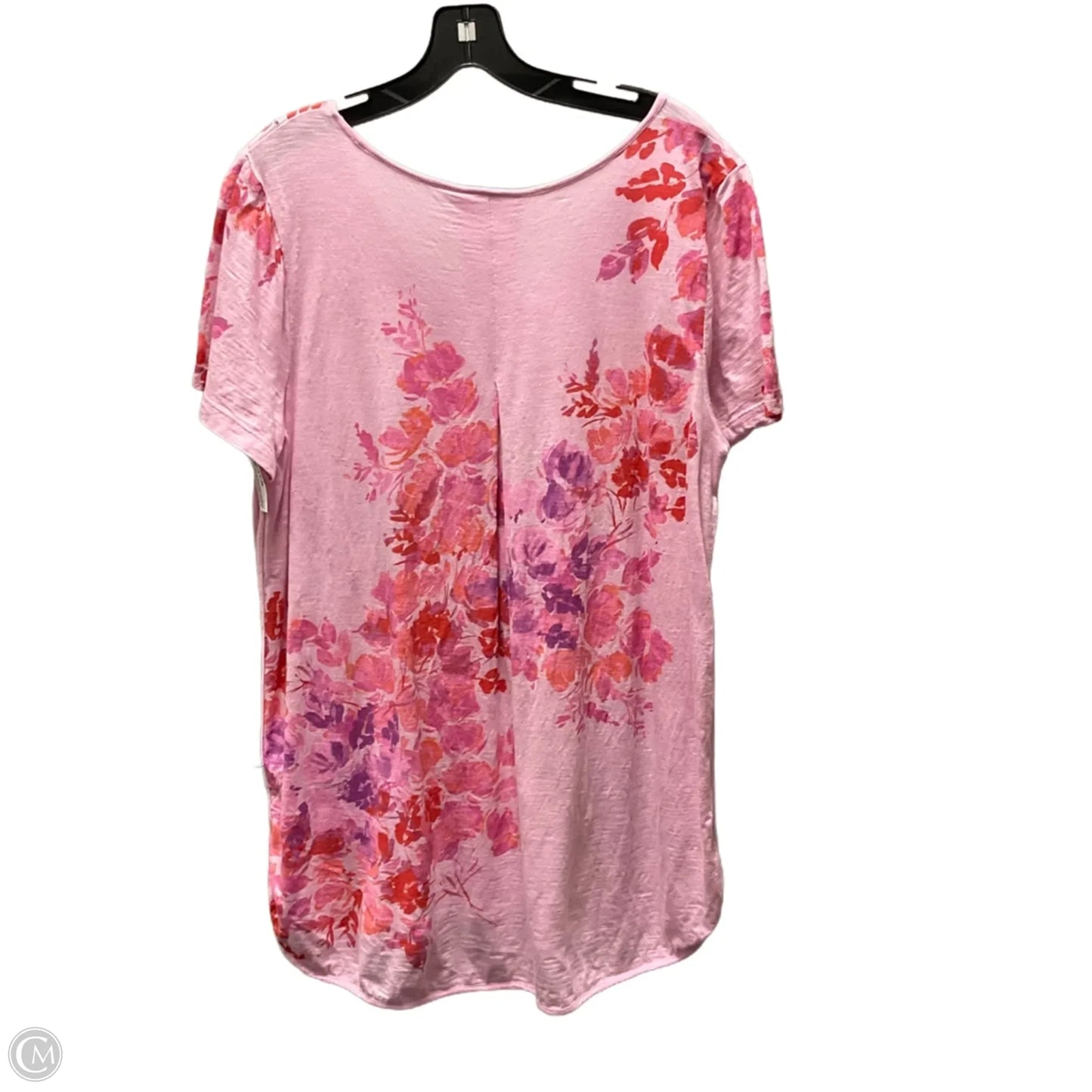 Top Short Sleeve By J. Jill In Pink, Size: L