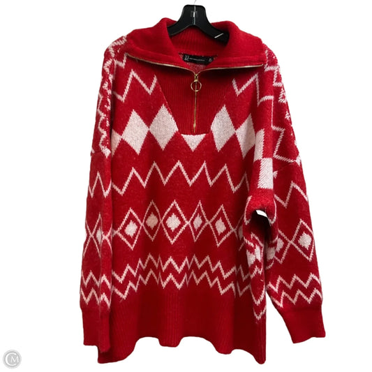 Sweater By New York And Co In Red, Size: 2x