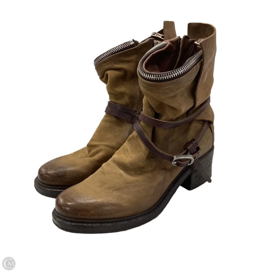 Boots Ankle Heels By As 98 In Green, Size: 7.5