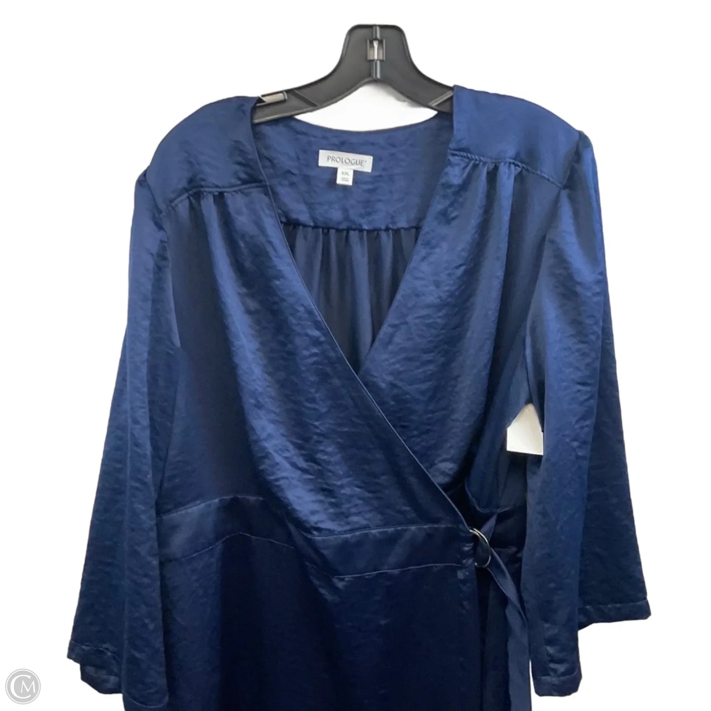 Dress Casual Midi By Prologue In Blue, Size: Xxl