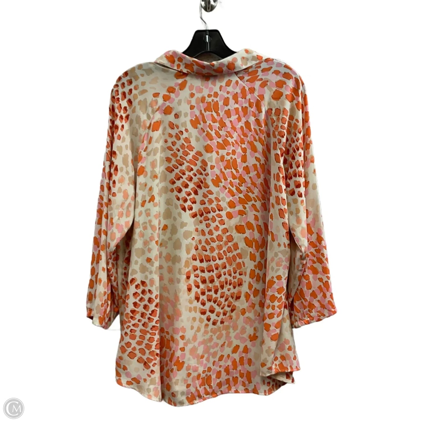 Blouse Long Sleeve By Cabi In Orange, Size: M