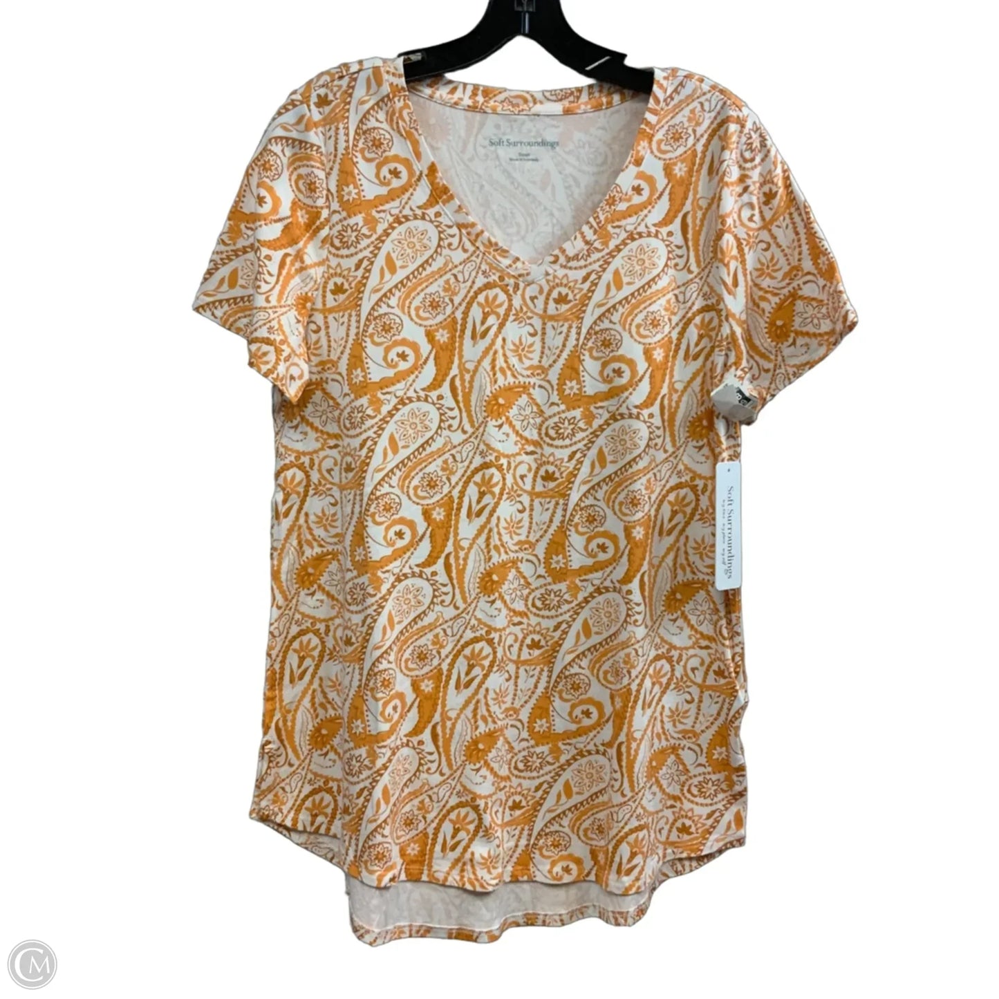 Top Short Sleeve By Soft Surroundings In Yellow, Size: S