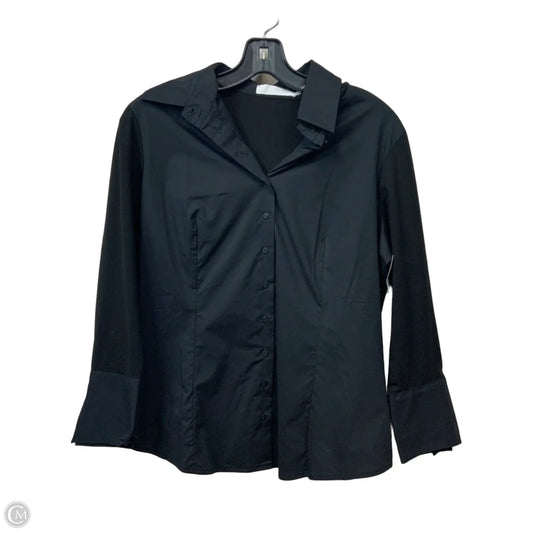 Blouse Long Sleeve By Anne Fontaine In Black, Size: S
