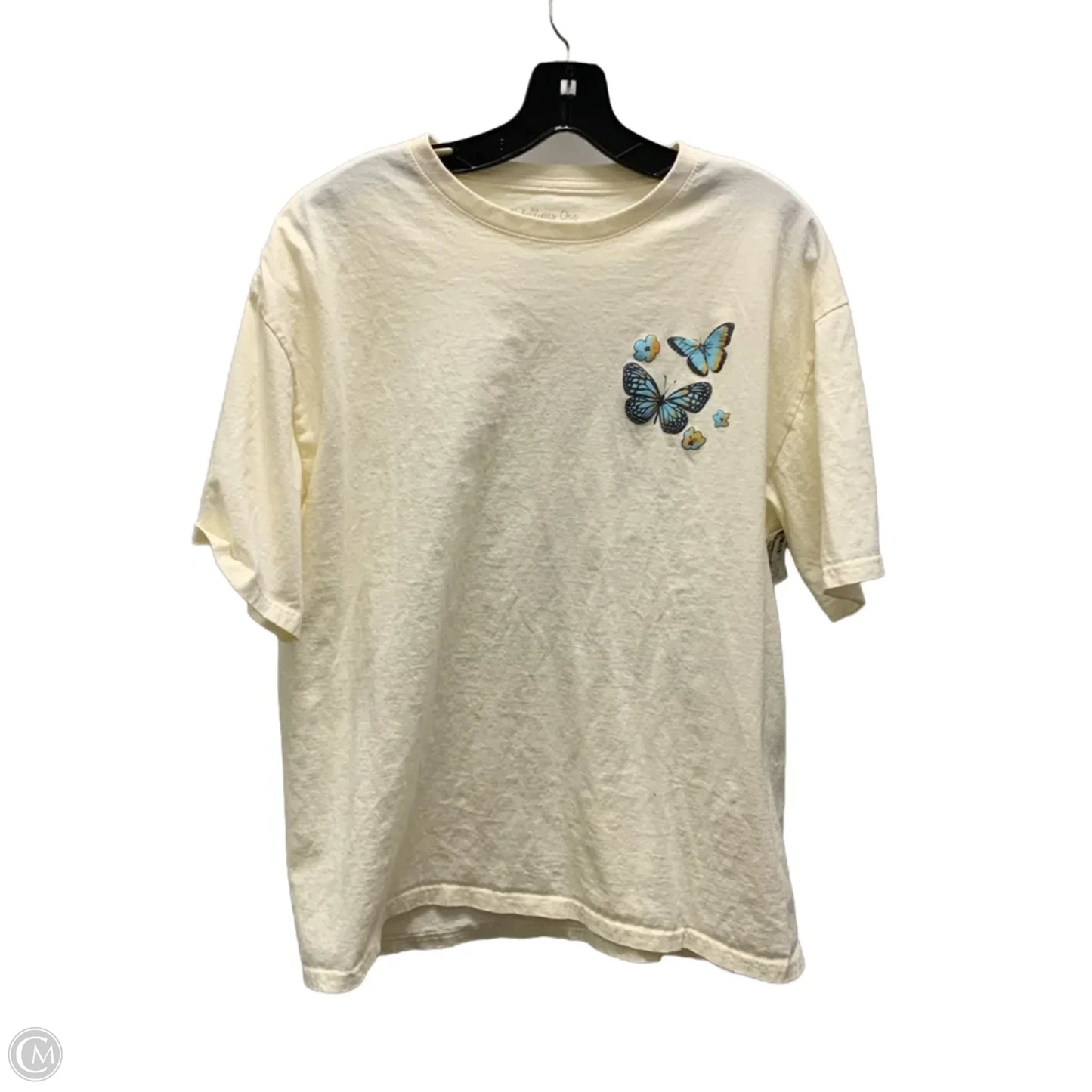 Top Short Sleeve Basic By Rebellious One In Cream, Size: Xl