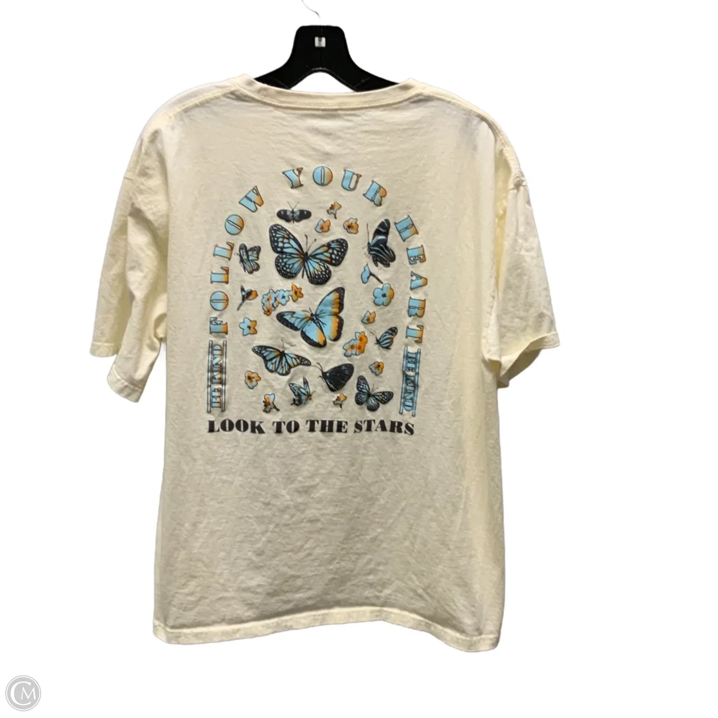 Top Short Sleeve Basic By Rebellious One In Cream, Size: Xl
