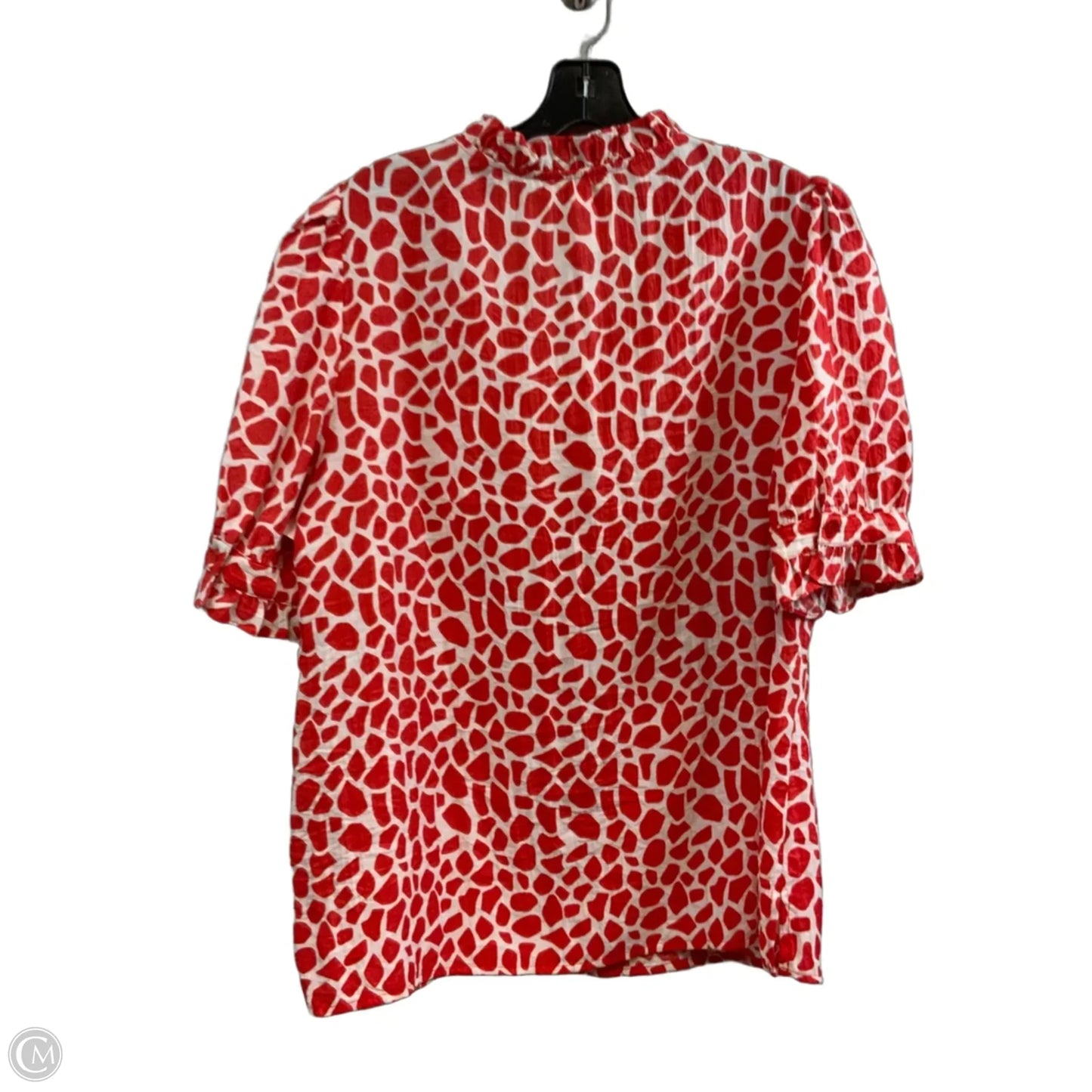 Blouse Short Sleeve By Jade In Red, Size: L