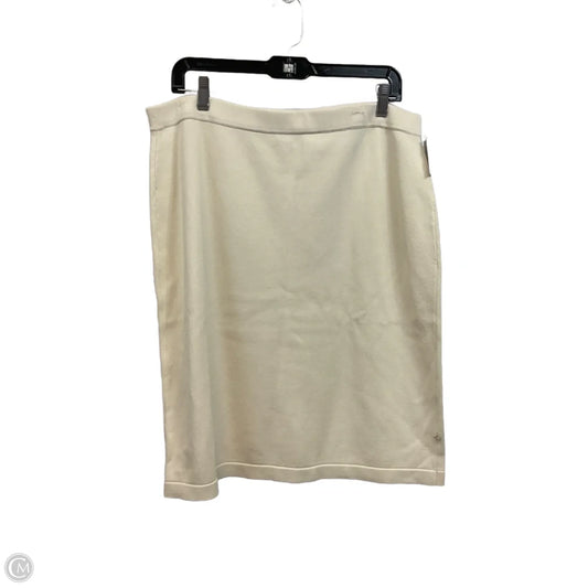 Skirt Luxury Designer By St John Collection In Cream, Size: Xl
