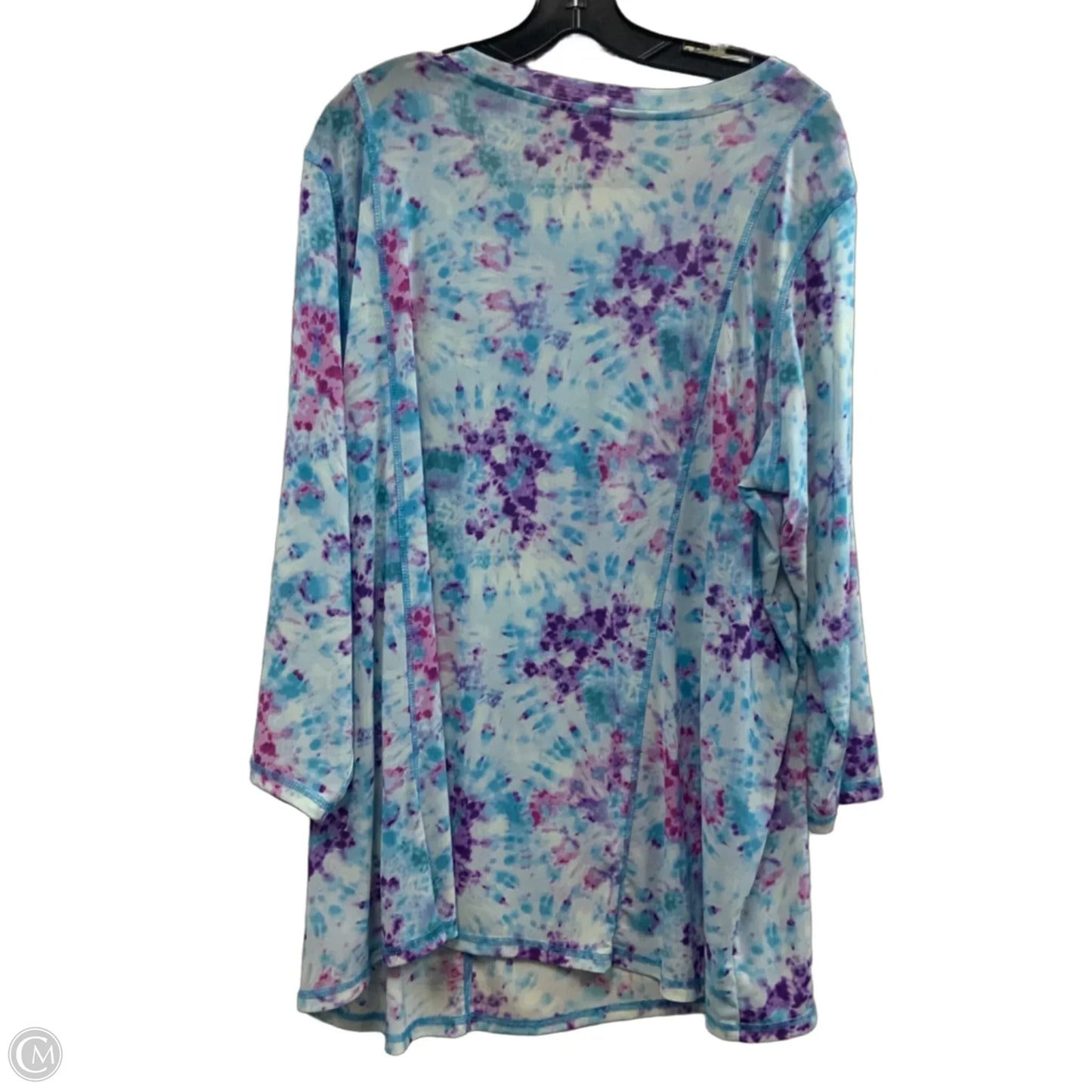 Top 3/4 Sleeve Basic By Logo In Blue, Size: 3x